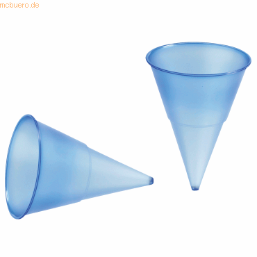 4002911196182 - Spitzbecher Blue Cone Volumen 115 ml für marktgänige Wasserspender Ø 703 mm Polypropylen blau-transparent 1000 Stück 4002911196182 - Spitzbecher Blue Cone Volumen 115 ml für marktgänige Wasserspender Ø 703 mm Polypropylen blau-transparent 1000 Stück