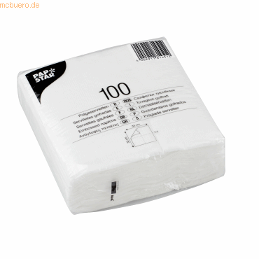 4002911814512 - Serviette 81451 33x33cm 1-lagig weiß 4002911814512 81451 100 Stück 4002911814512 - Serviette 81451 33x33cm 1-lagig weiß 4002911814512 81451 100 Stück