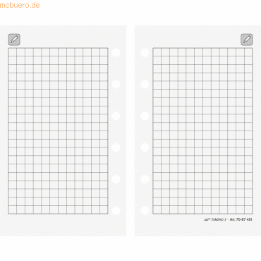 4003273745339 - 5 x Ersatzeinlagen Timing 3 Notizpapier kariert 24 Blatt