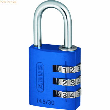 4003318466144 - Aluminium Zahlenvorhängeschloss 145 30 Blau Lock-Tag - 46614 - Abus 4003318466144 - Aluminium Zahlenvorhängeschloss 145 30 Blau Lock-Tag - 46614 - Abus