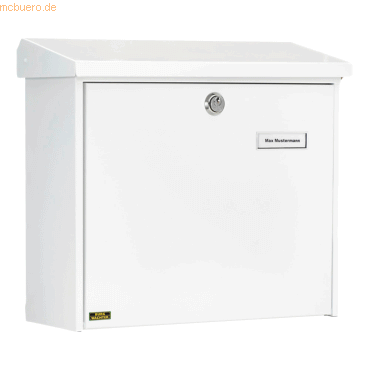 4003482041208 - 4120 COMFORT 913 W Briefkasten Stahlblech Weiß Schlüsselschloss
