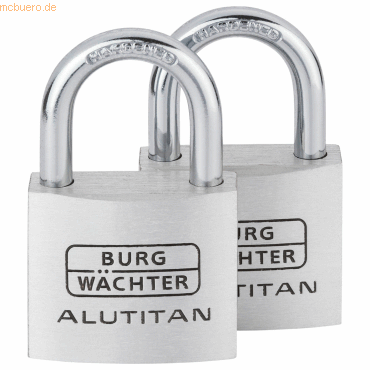 4003482361610 - 2 BURG WÄCHTER Vorhängeschlösser Duo 77040 SB silber 4003482361610 - 2 BURG WÄCHTER Vorhängeschlösser Duo 77040 SB silber