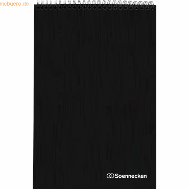 4003630009258 - Notizblock DIN A4 kariert 90g m² holzfrei Doppelspiralbindung schwarz 80 Bl 4003630009258 Soennecken 4003630009258 - Notizblock DIN A4 kariert 90g m² holzfrei Doppelspiralbindung schwarz 80 Bl 4003630009258 Soennecken