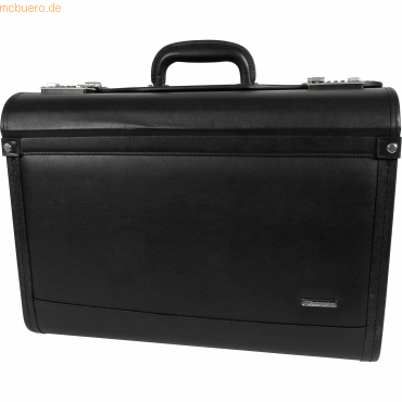 4003630011176 - Pilotenkoffer ROSTOCK 46 x 35 x 205 cm (B x H x T) Zahlenkombinationsschloss Lederimitat schwarz 4003630011176 - Pilotenkoffer ROSTOCK 46 x 35 x 205 cm (B x H x T) Zahlenkombinationsschloss Lederimitat schwarz