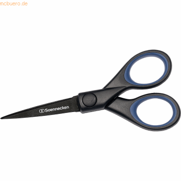 4003630011367 - Universalschere Non-Stick 127mm Rechtshänder Stahl schwarz blau Farbe des Griffes schwarz blau - Soennecken 4003630011367 - Universalschere Non-Stick 127mm Rechtshänder Stahl schwarz blau Farbe des Griffes schwarz blau - Soennecken