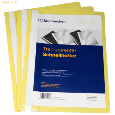 4003630012005 - Schnellhefter 2961 A4 gelb PP Kunststoff kaufmännische Heftung bis 4003630012005 2961 10 Stück 4003630012005 - Schnellhefter 2961 A4 gelb PP Kunststoff kaufmännische Heftung bis 4003630012005 2961 10 Stück