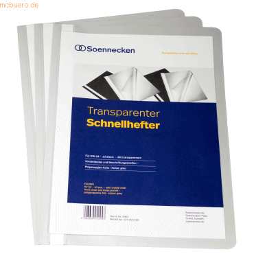 4003630012043 - Schnellhefter 2963 A4 grau PP Kunststoff kaufmännische Heftung bis 4003630012043 2963 10 Stück 4003630012043 - Schnellhefter 2963 A4 grau PP Kunststoff kaufmännische Heftung bis 4003630012043 2963 10 Stück