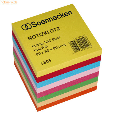 4003630012296 - Notizzettel lose 5805 9x9x9cm farbig sortiert Papier inkl 850 Notizzettel 4003630012296 850 Blatt