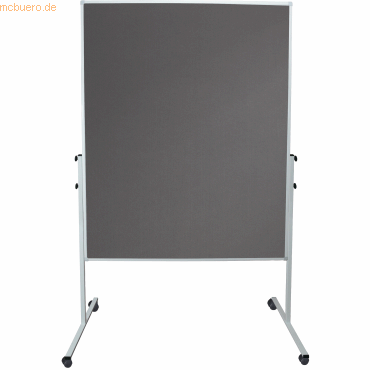 4003630012944 - Moderationswand 4868 120x150cm Filz grau inkl Rollen 4003630012944 - Moderationswand 4868 120x150cm Filz grau inkl Rollen
