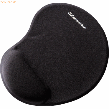 4003630013088 - Mauspad oval 255 x 21 x 215 cm (B x H x T) mit Handgelenkauflage Gummi Lycra schwarz 4003630013088 Soennecken