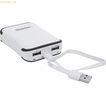 4003630013231 - Powerbank Produktverwendung Geräte mit USB-Anschluss 64 x 21 x 84 mm (B x H x T) USB inkl USB-Kabel weiß grau 4003630013231 So 4003630013231 - Powerbank Produktverwendung Geräte mit USB-Anschluss 64 x 21 x 84 mm (B x H x T) USB inkl USB-Kabel weiß grau 4003630013231 So