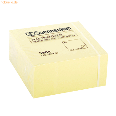 4003630013897 - Haftnotizwürfel 5804 76x76mm 400Blatt gelb 4003630013897 400 Blatt 4003630013897 - Haftnotizwürfel 5804 76x76mm 400Blatt gelb 4003630013897 400 Blatt