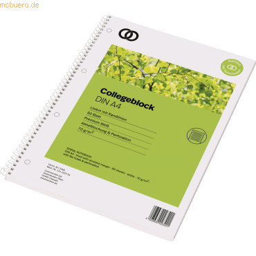 4003630023421 - Collegeblock 2366 oeco Recycling Lineatur 21 liniert mit Rand innen A4 70g grün 80 Blatt 4003630023421 Soennecken 4003630023421 - Collegeblock 2366 oeco Recycling Lineatur 21 liniert mit Rand innen A4 70g grün 80 Blatt 4003630023421 Soennecken