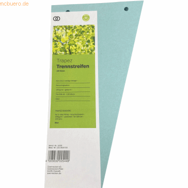 4003630025449 - Trennstreifen 1430 oeco blau 190g gelocht 24x125cm  4003630025449 100 Stück