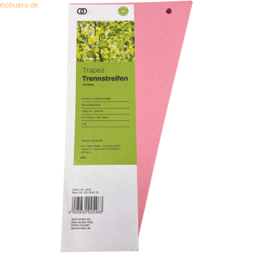 4003630025463 - Trennstreifen 1434 oeco rosarot 190g gelocht 24x125cm  4003630025463 100 Stück