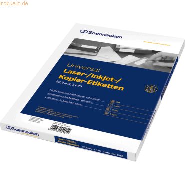 4003630029010 - Etiketten 5763 weiß 965x423mm rechteckig 4003630029010 1200 Stück 4003630029010 - Etiketten 5763 weiß 965x423mm rechteckig 4003630029010 1200 Stück
