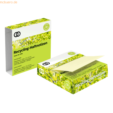 4003630033826 - Haftnotizen 5796 oeco Recycling 75x75mm gelb 4003630033826 Soennecken