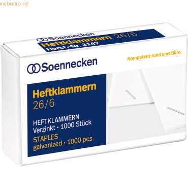 4003630123442 - Heftklammernahldraht verzinkt 26 6 Heftleistung max 4003630123442 1000 Stück 4003630123442 - Heftklammernahldraht verzinkt 26 6 Heftleistung max 4003630123442 1000 Stück