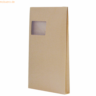 4003630124715 - Faltentaschen 2941 C4 mit Fenster 20mm Falte haftklebend 120g braun 4003630124715 100 Stück 4003630124715 - Faltentaschen 2941 C4 mit Fenster 20mm Falte haftklebend 120g braun 4003630124715 100 Stück