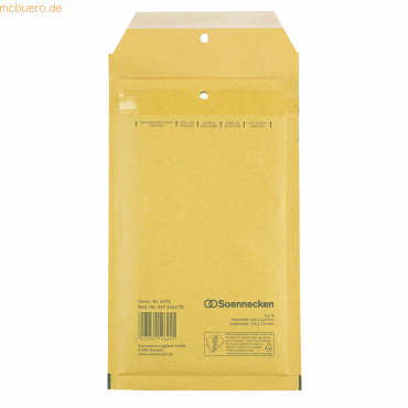 4003630124784 - - Luftpolstertasche B 00 mit Haftklebung Kraftpapier natronbraun 200 St Pack Verschlusstechnik mit Haftklebung