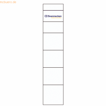 4003630128546 - Einsteckrückenschild 3348 30x190mm weiß 10 St Pack - Soennecken 4003630128546 - Einsteckrückenschild 3348 30x190mm weiß 10 St Pack - Soennecken