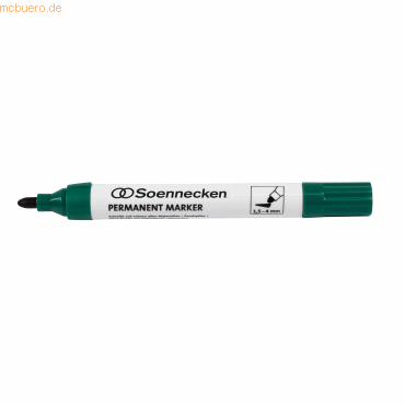 4003630134783 - Permanentmarker 15-4mm grün 15-4mm grün Schreibfarbe grün - Soennecken 4003630134783 - Permanentmarker 15-4mm grün 15-4mm grün Schreibfarbe grün - Soennecken