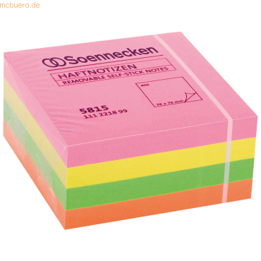 4003630136992 - Haftnotizen 5815 76x76mm 4-farbig sortiert quadratisch 4003630136992 400 Blatt 4003630136992 - Haftnotizen 5815 76x76mm 4-farbig sortiert quadratisch 4003630136992 400 Blatt