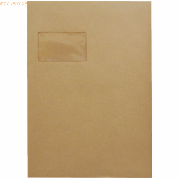 4003630141682 - Versandtaschen 2057 C4 mit Fenster haftklebend 90g braun 4003630141682 250 Stück 4003630141682 - Versandtaschen 2057 C4 mit Fenster haftklebend 90g braun 4003630141682 250 Stück