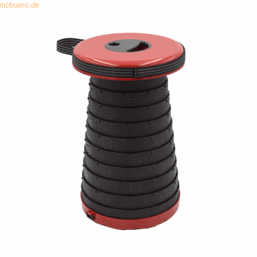 4003801873657 - Teleskophocker WEDO® SITTOGO®NXT zusammenschiebbar höhenverstellbar mit Umhängegurt bis 150 kg ABS-Kunststoff rot 4003801873657 - Teleskophocker WEDO® SITTOGO®NXT zusammenschiebbar höhenverstellbar mit Umhängegurt bis 150 kg ABS-Kunststoff rot