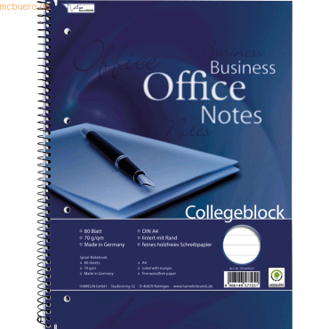 4003969015166 - Collegeblock 111106701 Office Lineatur 21 liniert mit Rand innen A4 70g blau 80 Blatt 4003969015166 Landre 4003969015166 - Collegeblock 111106701 Office Lineatur 21 liniert mit Rand innen A4 70g blau 80 Blatt 4003969015166 Landre