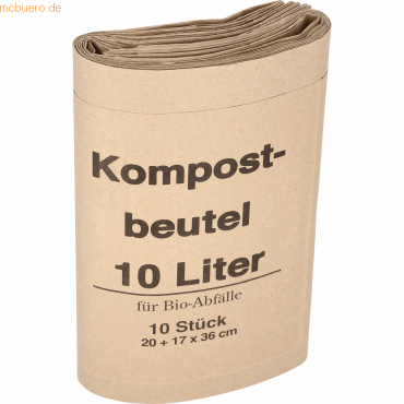 4003969023383 - Müllsäcke 445007300 Bio braun 10 Liter offen kompostierbar 4003969023383 10 Stück 4003969023383 - Müllsäcke 445007300 Bio braun 10 Liter offen kompostierbar 4003969023383 10 Stück