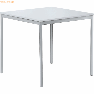 4003969023840 - Konferenztisch Line 810004381 72cm (H) 80x80cm (BxT) quadratisch lichtgrau silber 4003969023840 Soennecken 4003969023840 - Konferenztisch Line 810004381 72cm (H) 80x80cm (BxT) quadratisch lichtgrau silber 4003969023840 Soennecken
