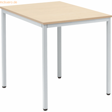 4003969046863 - Konferenztisch Line 810004379 72cm (H) 80x80cm (BxT) quadratisch ahorn silber 4003969046863 Soennecken 4003969046863 - Konferenztisch Line 810004379 72cm (H) 80x80cm (BxT) quadratisch ahorn silber 4003969046863 Soennecken