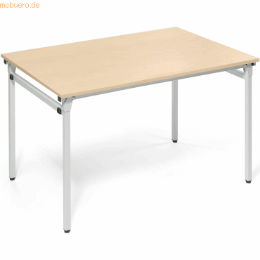 4003969056633 - Klapptisch 810010979 72cm (H) 120x80cm (BxT) rechteckig ahorn   silber 4003969056633 Soennecken