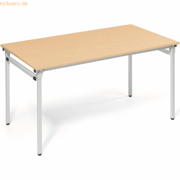 4003969056664 - Klapptisch 810011072 72cm (H) 140x70cm (BxT) rechteckig buche silber 4003969056664 Soennecken 4003969056664 - Klapptisch 810011072 72cm (H) 140x70cm (BxT) rechteckig buche silber 4003969056664 Soennecken