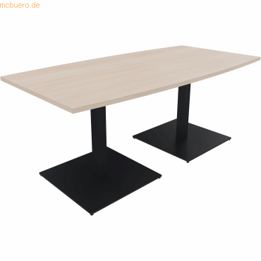 4003969061361 - Besprechungstisch communication 810012572 72cm (H) Tonnenform akazie hell   anthrazit metallic 4003969061361 Soennecken