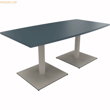 4003969061460 - Besprechungstisch communication 810012682 72cm (H) Tonnenform lavagrau   silber 4003969061460 Soennecken