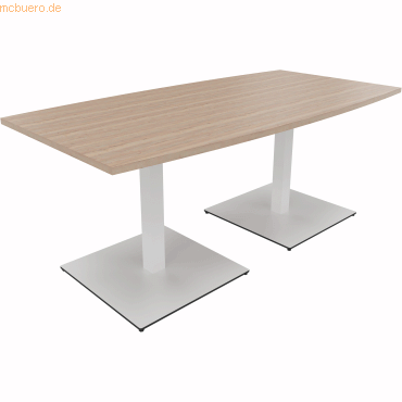 4003969061514 - Besprechungstisch communication 810012771 72cm (H) Tonnenform eiche natur   weiß 4003969061514 Soennecken