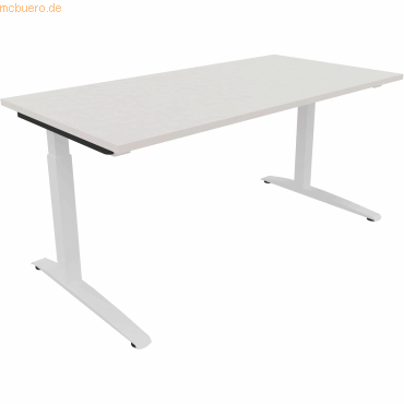 4003969063334 - Schreibtisch All in One 810013001 manuell höhenverstellbar 65-85cm (H) 160x80cm (BxT) rechteckig weiß verkehrsweiß 400396 4003969063334 - Schreibtisch All in One 810013001 manuell höhenverstellbar 65-85cm (H) 160x80cm (BxT) rechteckig weiß verkehrsweiß 400396