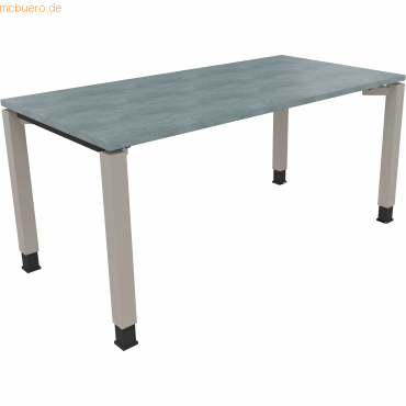 4003969063440 - Schreibtisch All in One 810013283 höhenverstellbar 68-82cm (H) rechteckig beton hell   silberaluminium 4003969063440 Soenneck