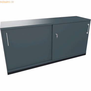 4003969064379 - Schiebetürenschrank 2OH B1600xT442xH781mm an Lavagrau 4003969064379 Soennecken