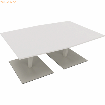 4003969064553 - Besprechungstisch communication 810013801 72cm (H) Tonnenform weiß   silber 4003969064553 Soennecken