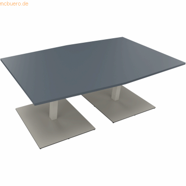 4003969064577 - Besprechungstisch communication 810013882 72cm (H) Tonnenform lavagrau   silber 4003969064577 Soennecken