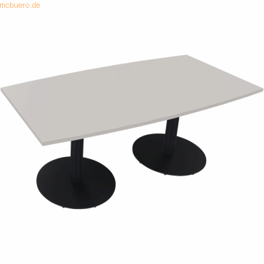 4003969064683 - Besprechungstisch communication 810017381 72cm (H) Tonnenform lichtgrau   anthrazit metallic 4003969064683 Soennecken
