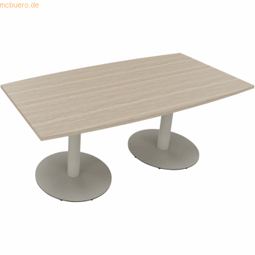 4003969064720 - Besprechungstisch communication 810017471 72cm (H) Tonnenform eiche natur   silberaluminium 4003969064720 Soennecken