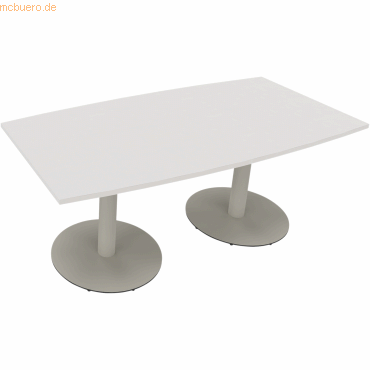 4003969064768 - Besprechungstisch communication 810017401 72cm (H) Tonnenform diamantweiß   silberaluminium 4003969064768 Soennecken