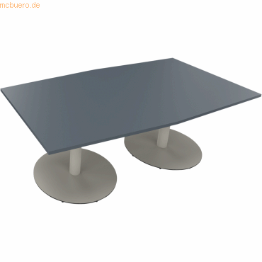 4003969064782 - Besprechungstisch communication 810017782 72cm (H) Tonnenform lavagrau   silberaluminium 4003969064782 Soennecken