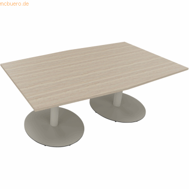 4003969064812 - Besprechungstisch communication 810017771 72cm (H) Tonnenform eiche natur   silberaluminium 4003969064812 Soennecken