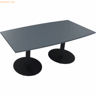4003969064836 - Besprechungstisch communication 810017382 72cm (H) Tonnenform lavagrau   anthrazit metallic 4003969064836 Soennecken