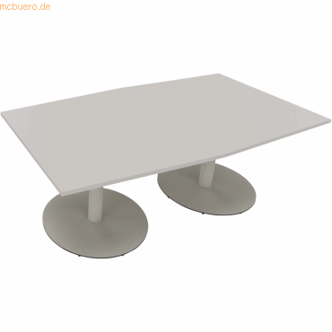 4003969064867 - Besprechungstisch communication 810017781 72cm (H) Tonnenform lichtgrau   silberaluminium 4003969064867 Soennecken